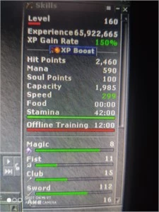 MS 307, RP 223, ED 216 (ML 92), EK 160, ED 152 PVP e BR - Tibia