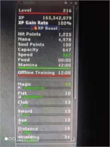MS 307, RP 223, ED 216 (ML 92), EK 160, ED 152 PVP e BR - Tibia