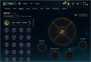 Conta platina 3 com 4 skins e 31 champs - League of Legends LOL