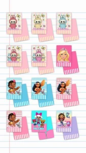 Arquivo Digital Capa de Caderno Brochura Menina - Outros