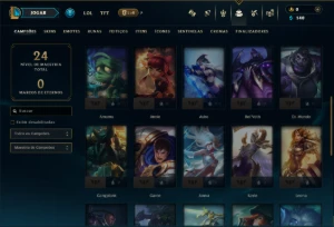 Unranked com 35 Champs e 4 Skins - League of Legends LOL