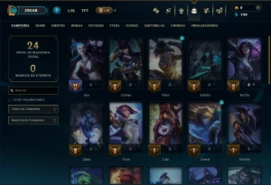 Unranked com 35 Champs e 4 Skins - League of Legends LOL