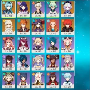 AR 55 (EULA, SHOGUN, CHILDE, DILUC, MONA, QIQI, ALOY) - Genshin Impact
