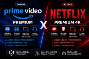 Netflix 30 Dias 4K Premium E Prime Video - Assinaturas e Premium