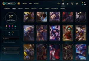 Conta unranked MONO ADC com 57 skins e 75 champs - League of Legends LOL