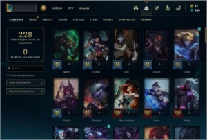 Conta unranked MONO ADC com 57 skins e 75 champs - League of Legends LOL