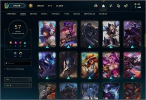 Conta unranked MONO ADC com 57 skins e 75 champs - League of Legends LOL
