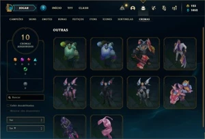 Conta prata 2 com TODOS os champs e 181 Skins + 1500 RP - League of Legends LOL