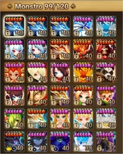 conta de summoners wars com varios nat 5
