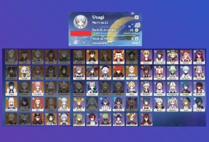 15 Personagens 5, 11 Armas 5, Level 58 - Genshin Impact