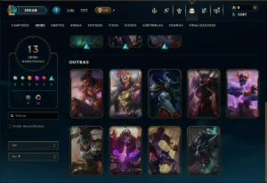 Diamante 2 com 65 Champs e 13 Skins - League of Legends LOL