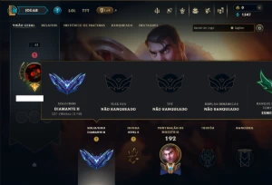 Diamante 2 com 65 Champs e 13 Skins - League of Legends LOL