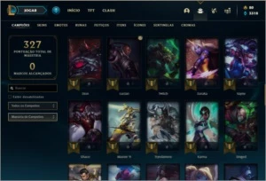 Conta diamante 4 com 74 champs e 17 skins - League of Legends LOL