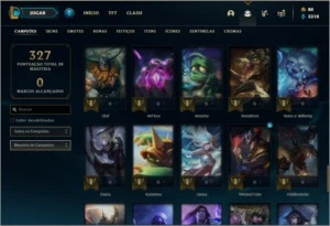 Conta diamante 4 com 74 champs e 17 skins - League of Legends LOL
