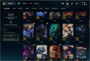 Conta diamante 4 com 74 champs e 17 skins - League of Legends LOL
