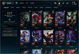 Conta diamante 4 com 74 champs e 17 skins - League of Legends LOL