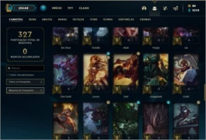 Conta diamante 4 com 74 champs e 17 skins - League of Legends LOL