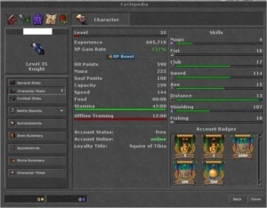 VENDO ACC COM 1131 LOYALITY POINTS - COM MAKER SKILL ALTO!! - Tibia
