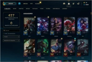 Conta League of Legends season 5, 192 skins LOL