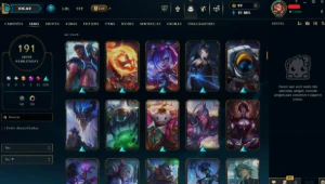 Conta Platina - Todos os campeões - 191 skinsdiamante - League of Legends LOL