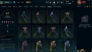 Conta Platina - Todos os campeões - 191 skinsdiamante - League of Legends LOL