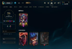 Esmeralda 2 com 55 Champs e 26 Skins - League of Legends LOL