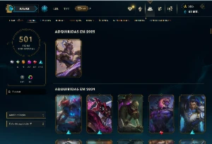 Conta de lol com skin da Ahri Assinatura do Fake - League of Legends