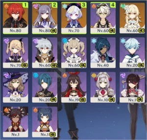 [PC - NA] AR44 | Diluc, Keqing C1, Qiqi e  Bennet C1 - Genshin Impact