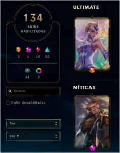 Conta de League of Legends Platina 4 LOL