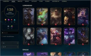 CONTA DE LOL COM KAYLE JUÍZA E 7 SKINS MÍTICAS - League of Legends