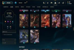 Bronze 2 com 140 Champs e 135 Skins ( MAIN ADC ) - League of Legends LOL