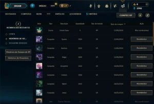 Mestre com 31 Champs e 3 Skins + 5 Fragmentos - League of Legends LOL