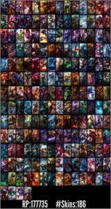 Conta Lol- Platina S5-186 Skins -97campeões- 54 Icons-177krp - League of Legends