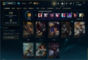 Diamante 3 com 30 Champs e 3 Skins ( 83 PDL ) - League of Legends LOL