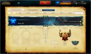 CONTA GOLD 1 - BORDA PLAT. // R$150 - League of Legends LOL
