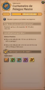 ALT de Refino de Couro 1-3M Lucro a Cada Rotação - Albion Online