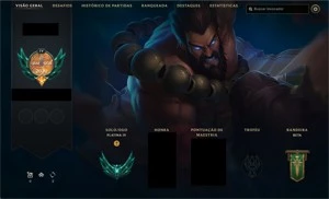 Conta no League of Legends 1228 skins - PLAT 4 LOL
