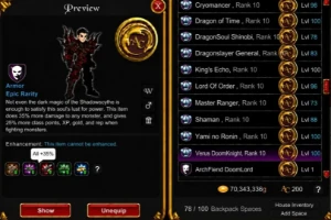 [Aqw] Conta Bem Farmada Midgame/Endgame 35% Dano All - Adventure Quest World