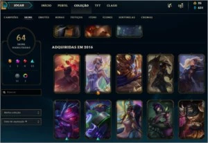 CONTA LOL 64 SKIN BARATA - League of Legends