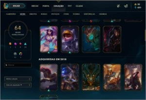 CONTA LOL 64 SKIN BARATA - League of Legends