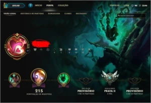 Conta prata 2 borda de GOLD - League of Legends LOL