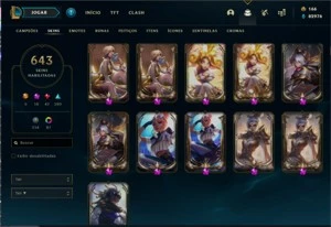 Conta de Lol com mais de 640 skins - League of Legends