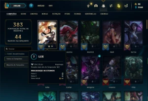 Conta Unranked com 95 Champs e 88 Skins + 2 Prestigios Fizz - League of Legends LOL