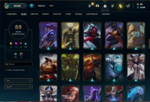 Conta Unranked com 95 Champs e 88 Skins + 2 Prestigios Fizz - League of Legends LOL