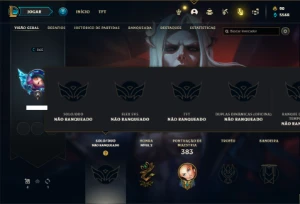 Conta Unranked com 95 Champs e 88 Skins + 2 Prestigios Fizz - League of Legends LOL