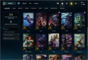 Conta platina 2 com 27 Champs e 5 skins + 1 Prestigio - League of Legends LOL