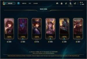 Conta platina 2 com 27 Champs e 5 skins + 1 Prestigio - League of Legends LOL