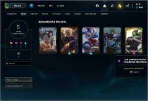 Conta platina 2 com 27 Champs e 5 skins + 1 Prestigio - League of Legends LOL