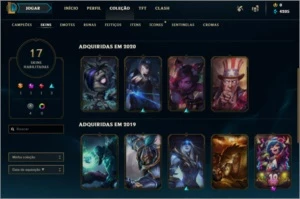 CONTA LOL - SMURF - COM 2 SKINS ULTIMATES E MAIS 19 SKINS - League of Legends