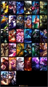 *NEGOCIAVEL* UNRANKED COM BORDA DE GOLD,77 CHAMP , 32 SKINS - League of Legends LOL